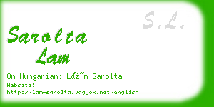 sarolta lam business card